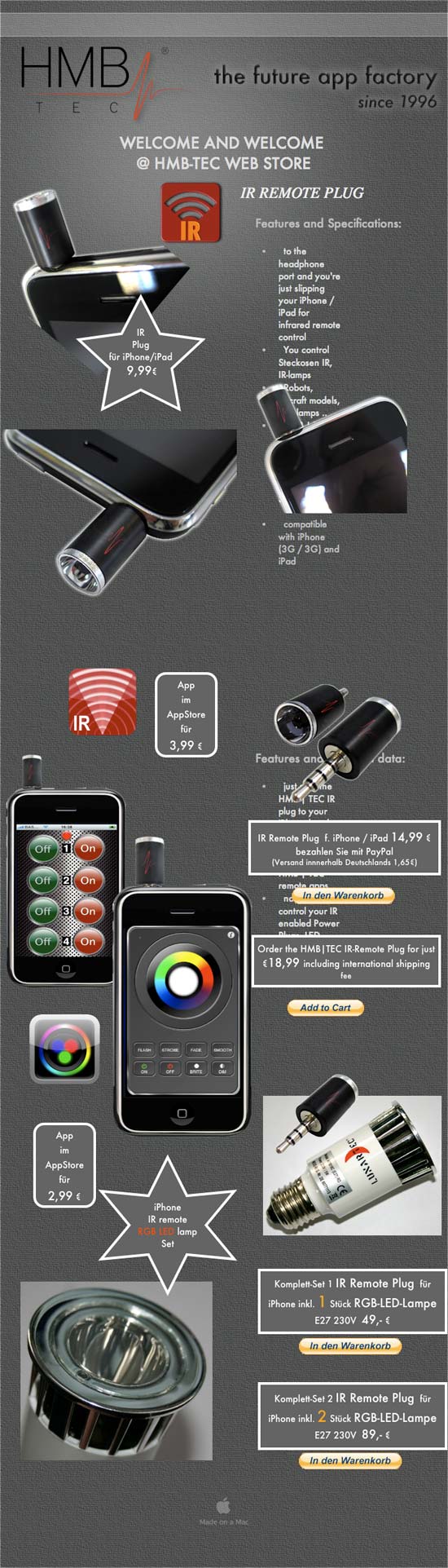 iphone headphone jack universal ir remote led plug