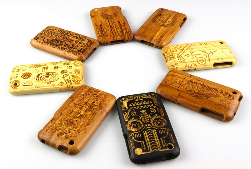laser engraved bamboo iphone cases by grove choose